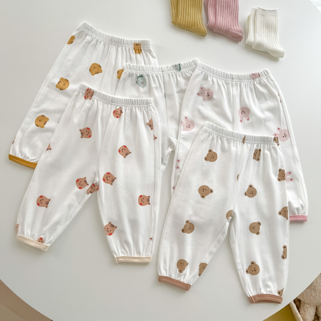 Bộ dài tay bé gái, bé trai chất cotton mềm mịn thoáng mát, Quần áo trẻ em phong cách Hàn Quốc