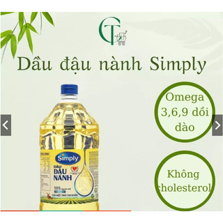 Dầu đậu nành simply, Neptune 2L, dầu ăn date mới nhất