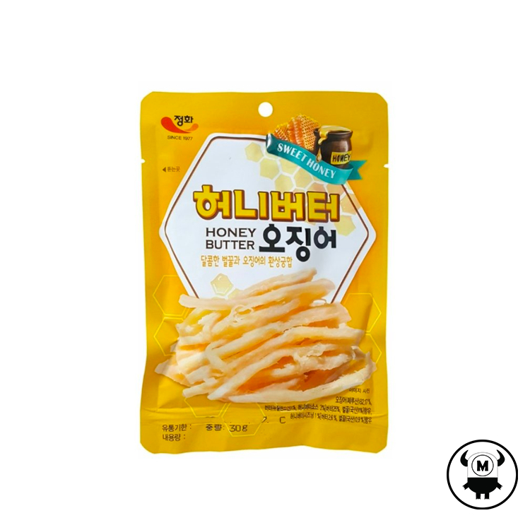 Khô mực tẩm mật ong và bơ Jeonghwa 30g