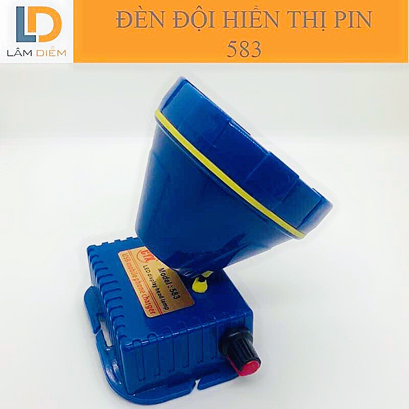Đèn đeo đầu pin sạc usb led siêu sáng có màn hình lcd 583