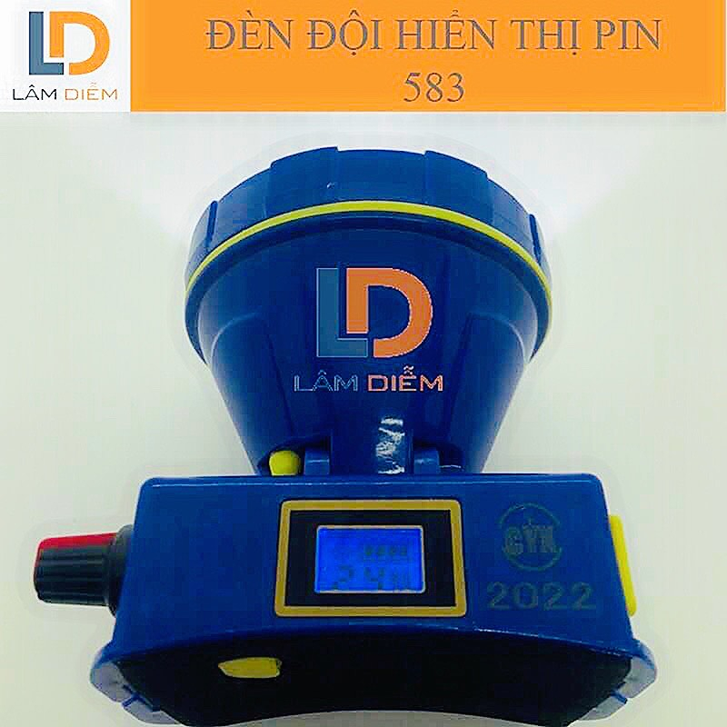 Đèn đeo đầu pin sạc usb led siêu sáng có màn hình lcd 583