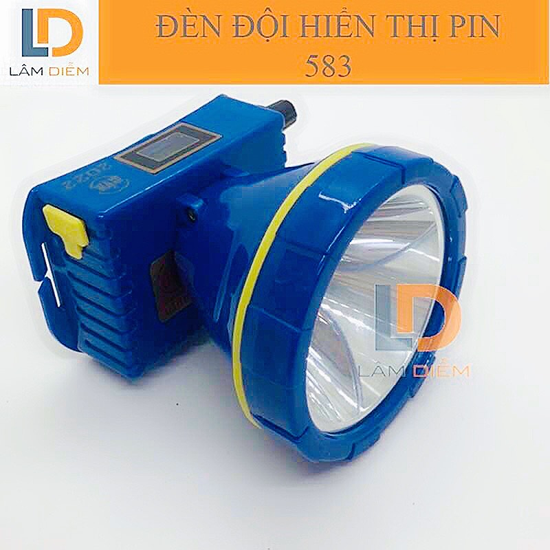 Đèn đeo đầu pin sạc usb led siêu sáng có màn hình lcd 583