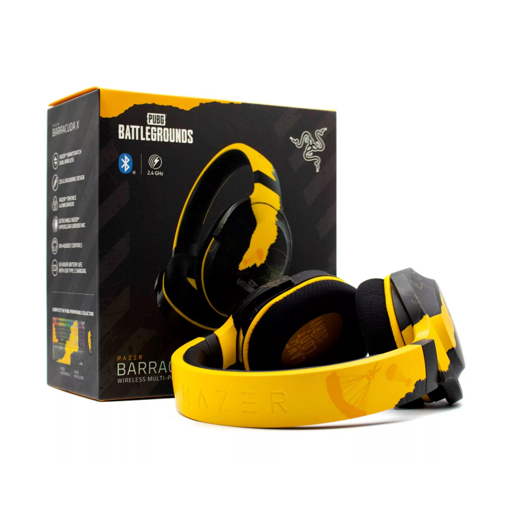 Tai nghe không dây chùm đầu Razer Barracuda X -PUBG: Battlegrounds Edition_Mới, hàng chính hãng