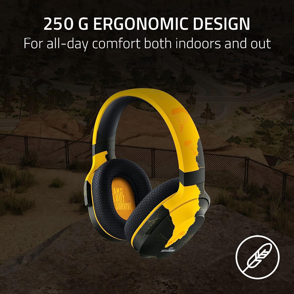 Tai nghe không dây chùm đầu Razer Barracuda X -PUBG: Battlegrounds Edition_Mới, hàng chính hãng