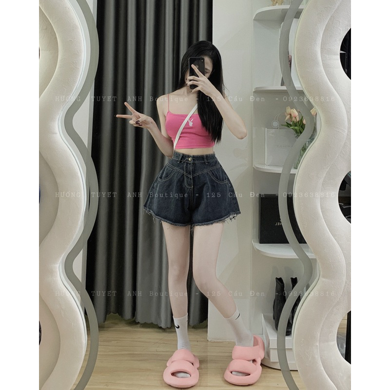Short jeans ống loa