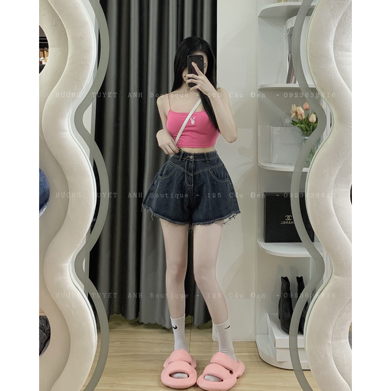 Short jeans ống loa