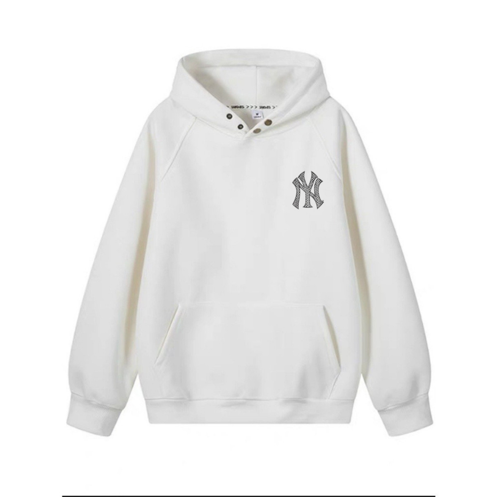 Áo hoodie MLB NY chính hãng khoác nỉ cao cấp unisex, Áo hoodie MLB  nam nữ form rộng Hight Bar Store