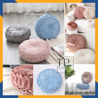 Đệm ngồi bệt bánh xe, đệm ngồi ghế vải nhung cao cấp dễ vệ sinh kích thước đường kính 38cm cao 12cm
