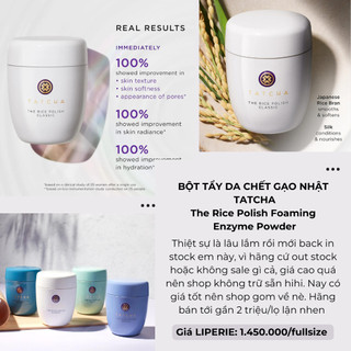 [Tatcha] Bột rửa mặt Polished Rice Enzyme Powder