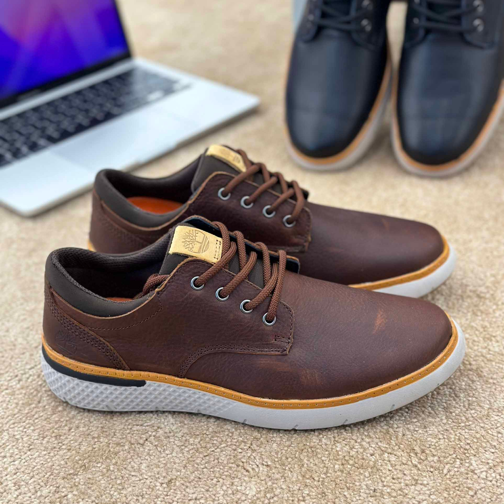 Giày Da Nam TimBerLand Thiết Kế Cột Dây Có Hai Màu Thanh Lịch - Chất Da Xịn Full Box - SAUVUIVE