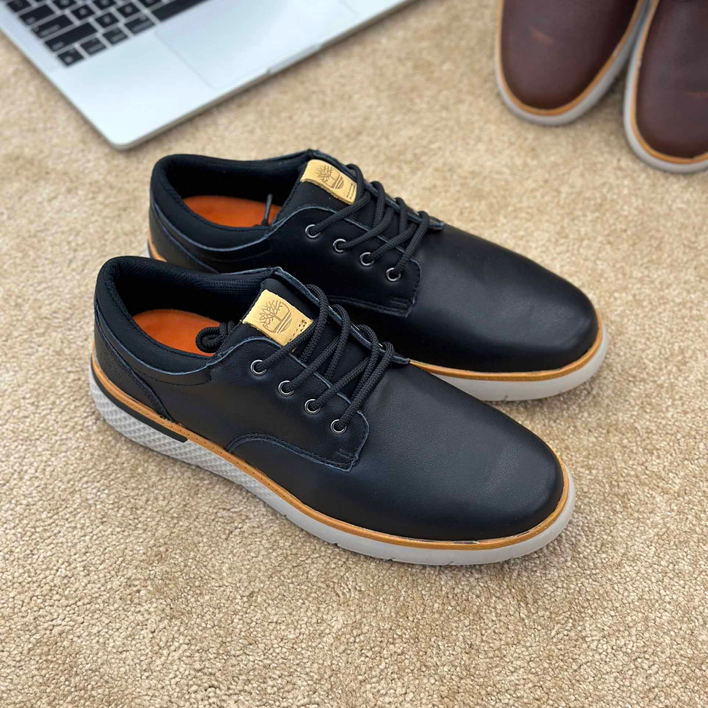 Giày Da Nam TimBerLand Thiết Kế Cột Dây Có Hai Màu Thanh Lịch - Chất Da Xịn Full Box - SAUVUIVE