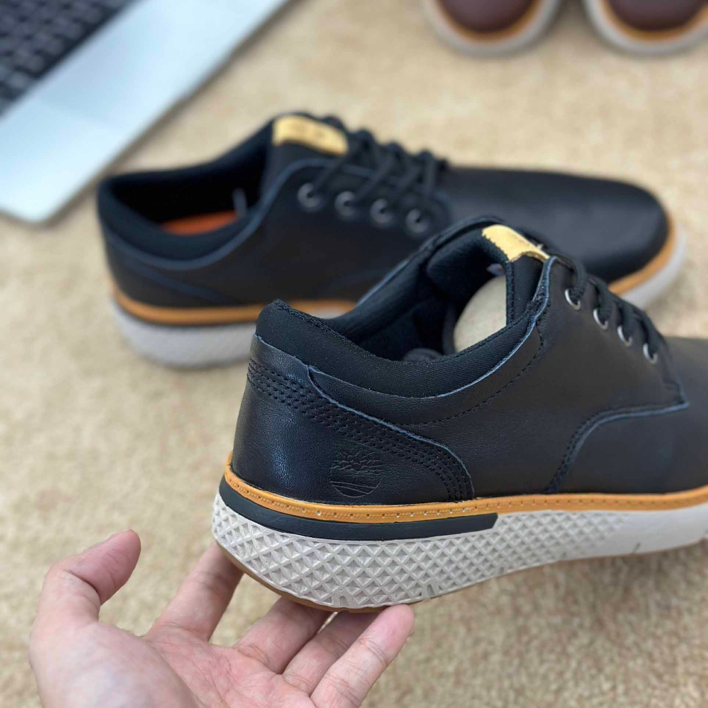 Giày Da Nam TimBerLand Thiết Kế Cột Dây Có Hai Màu Thanh Lịch - Chất Da Xịn Full Box - SAUVUIVE