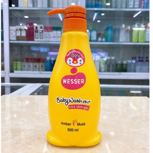 Sữa Tắm Gội Em Bé Wesser Chính Hãng Công Ty 500ml