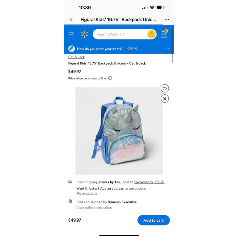 BALO CAT&JACK UNICORN CHO BÉ