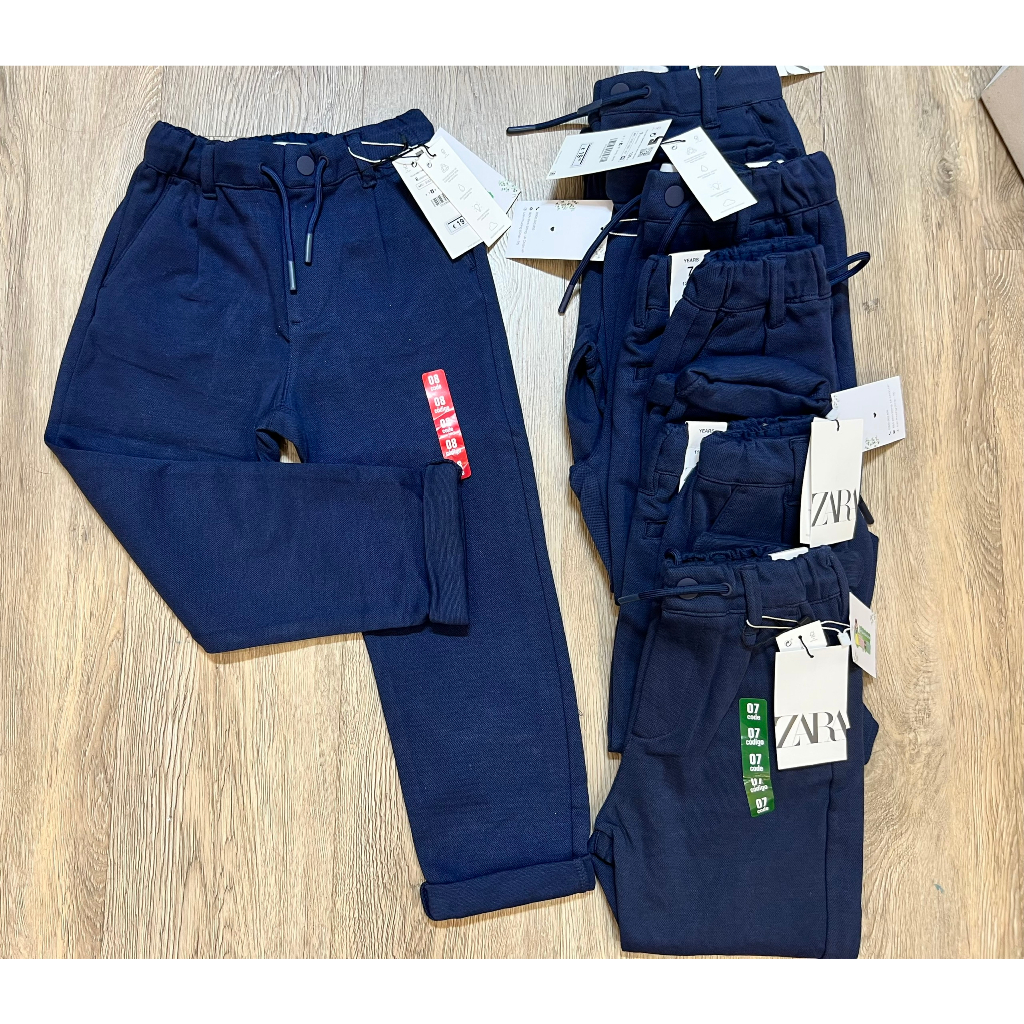 Quần dài Zara gập gấu co giãn cho bé trai siêu hot