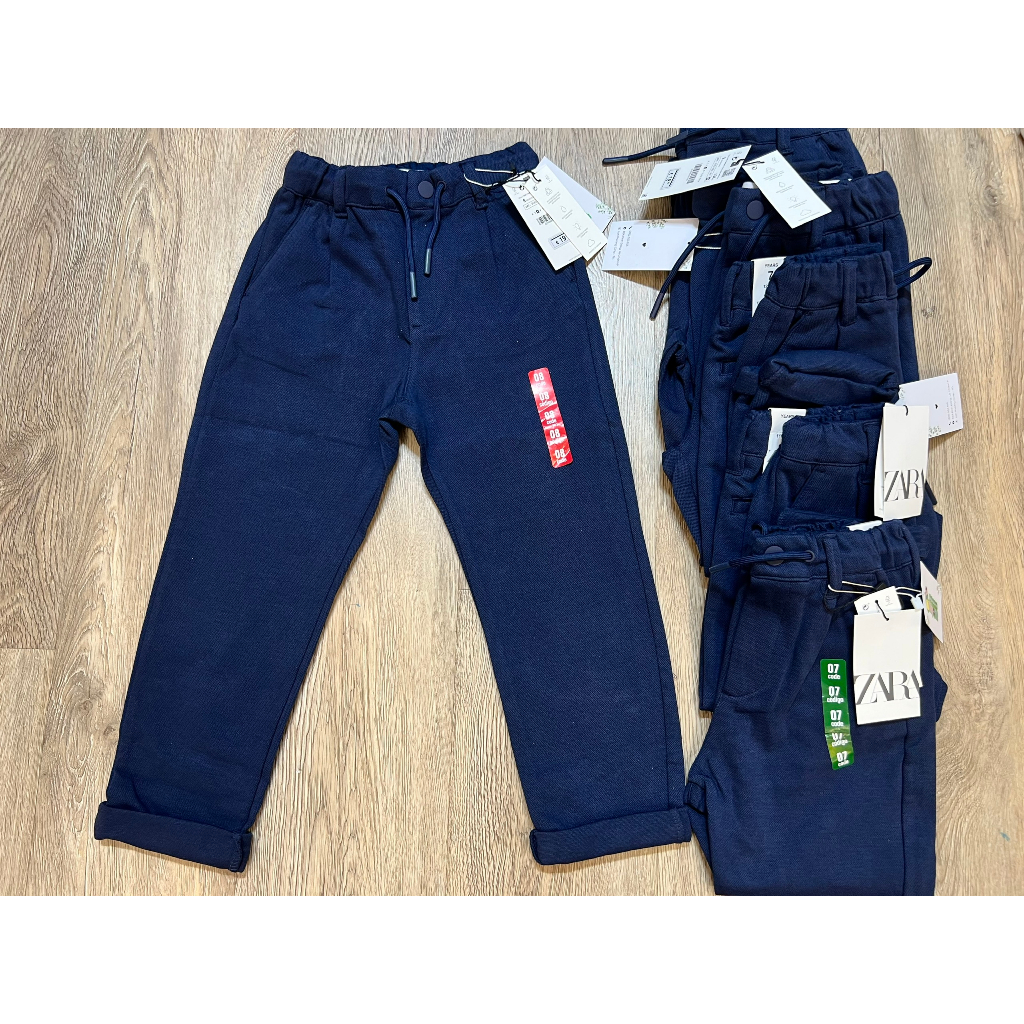 Quần dài Zara gập gấu co giãn cho bé trai siêu hot