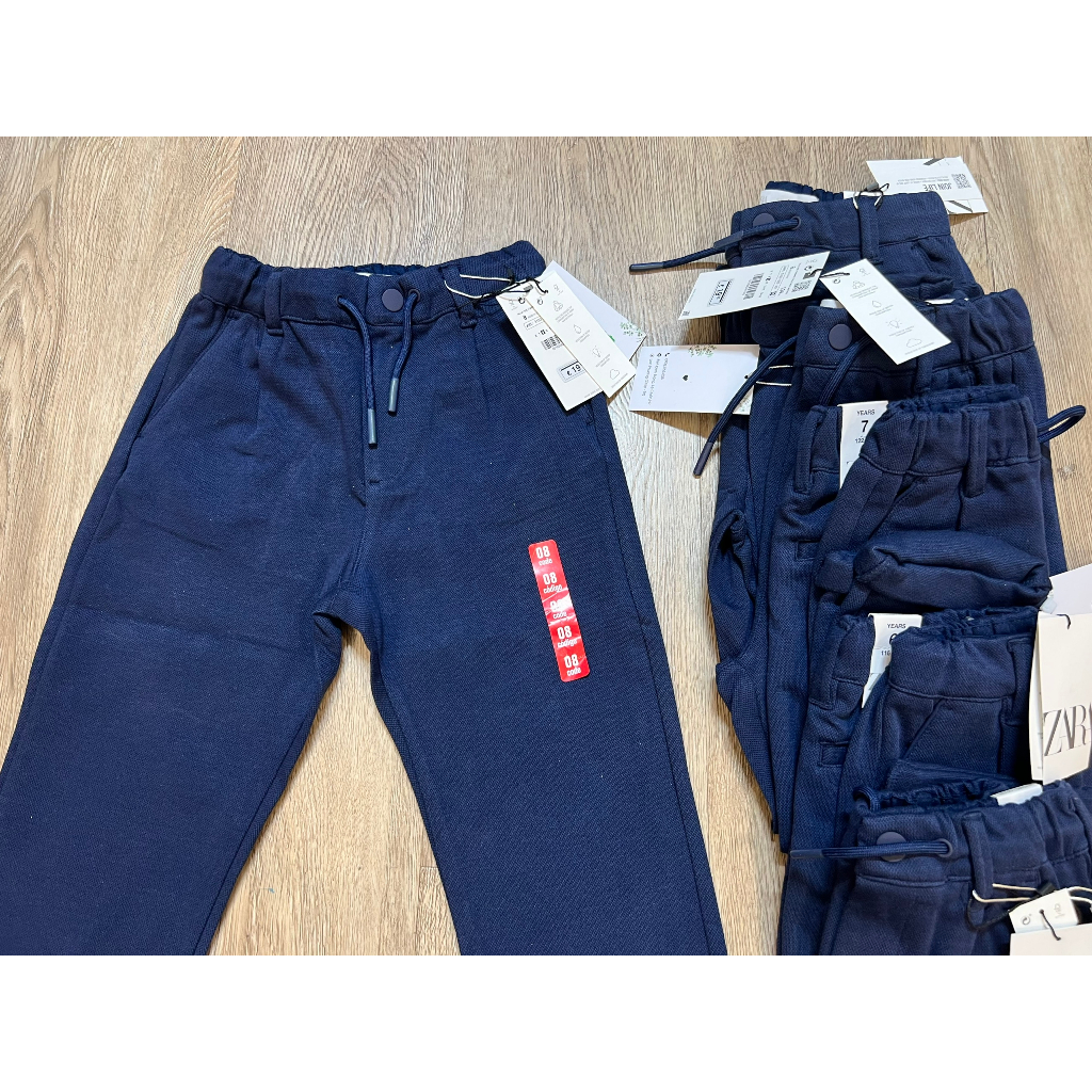 Quần dài Zara gập gấu co giãn cho bé trai siêu hot