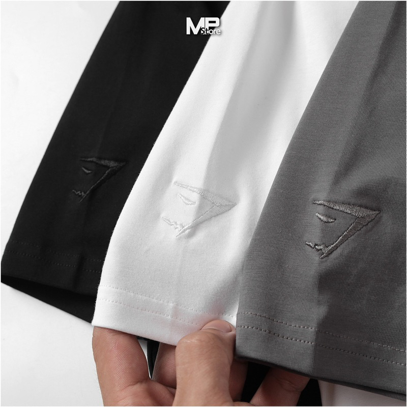 Áo thun thể thao cổ nút Gym sha.k chất 100% cotton