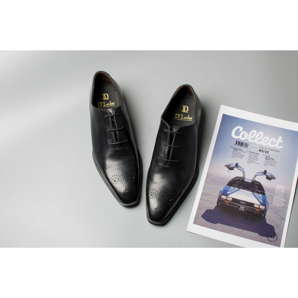 Giày Da Nam Kiểu Dáng Oxford Thời Trang Chất Liệu Da Bê Cao Cấp Nhập Khẩu