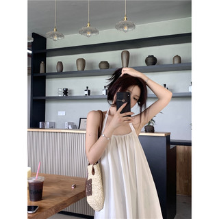 Đầm Maxi đi biển hở lưng cột dây 2 lớp (Ms 08)