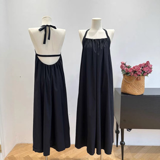 Đầm Maxi đi biển hở lưng cột dây 2 lớp (Ms 08)