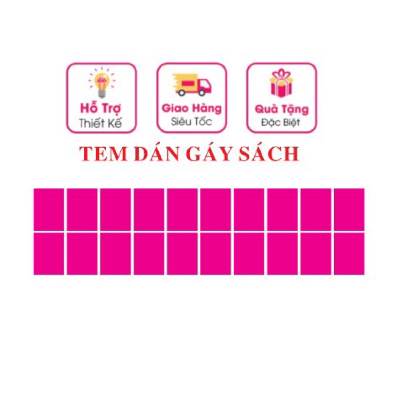 Tem nhãn dán gáy sách đề can dán gáy sách nhãn dán mầu