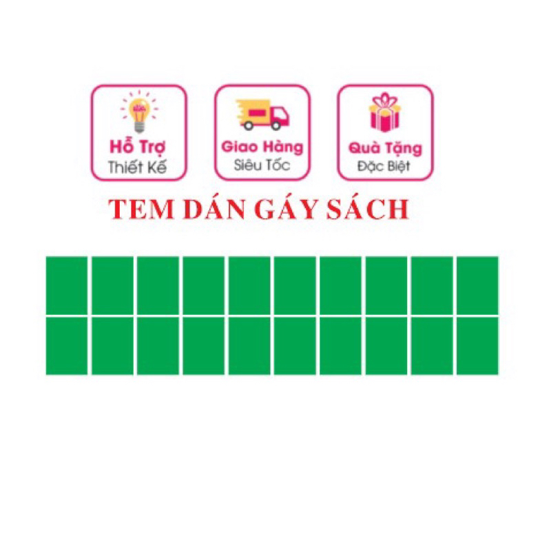 Tem nhãn dán gáy sách đề can dán gáy sách nhãn dán mầu