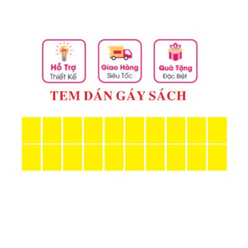 Tem nhãn dán gáy sách đề can dán gáy sách nhãn dán mầu