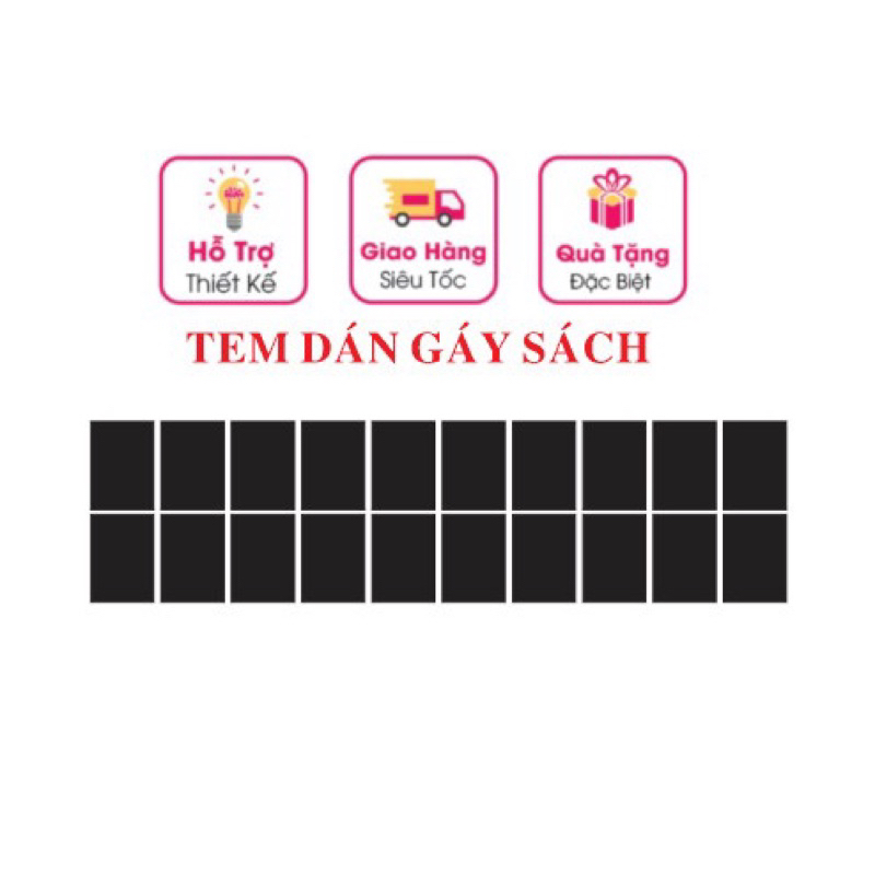 Tem nhãn dán gáy sách đề can dán gáy sách nhãn dán mầu