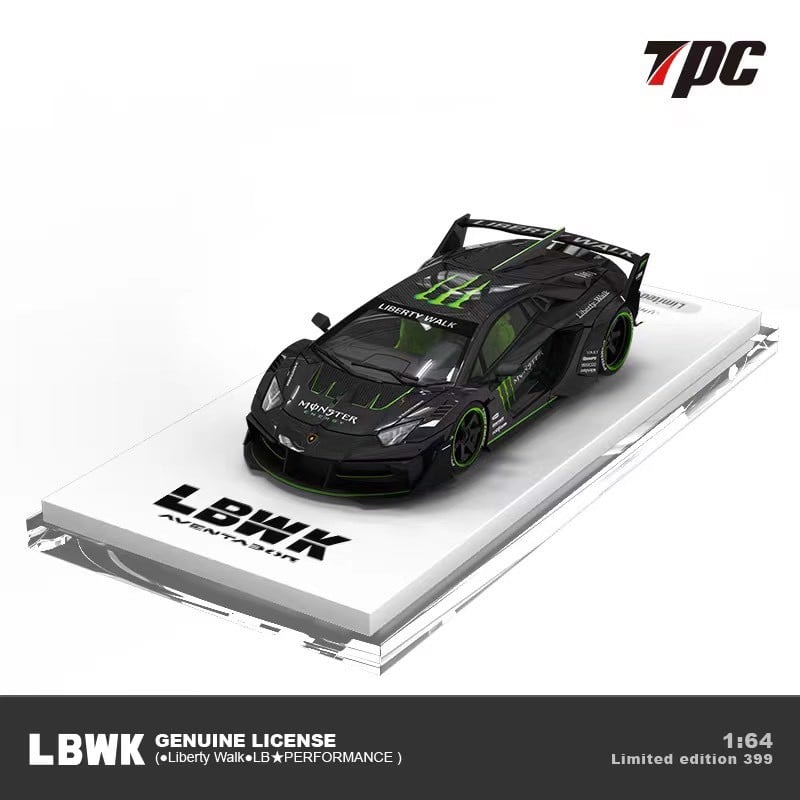 Mô hình xe Lamborghini Aventador EVO GT Monster LBWK 1/64 Limited editon 399 tỉ lệ 1:64 TPC Model