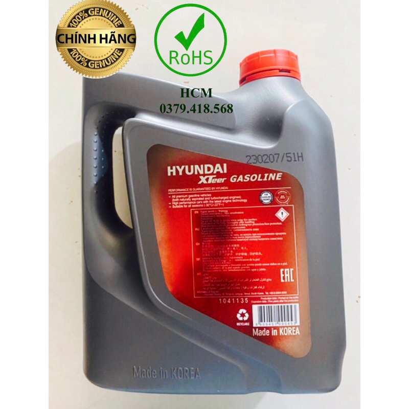Dầu nhớt Huyndai Xteer Can 4L 5w30