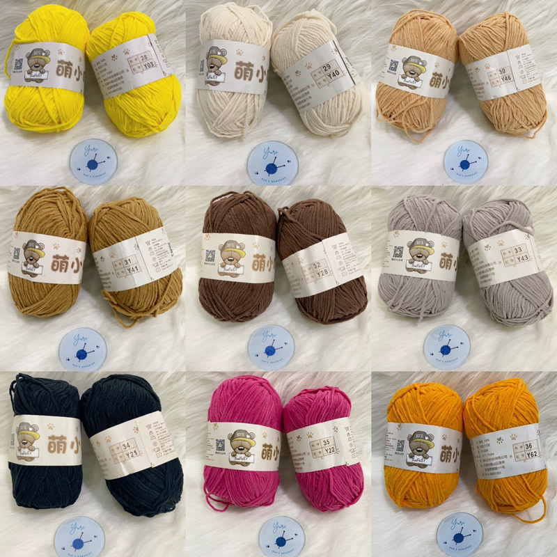 Len Baby Gấu, len nhung đũa mini, sợi nhung