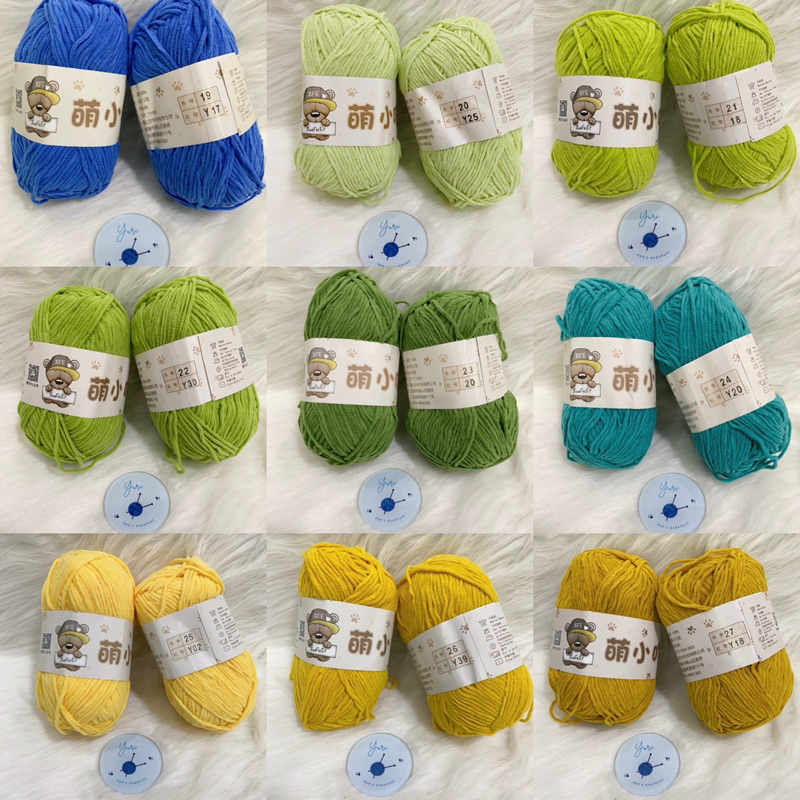 Len Baby Gấu, len nhung đũa mini, sợi nhung