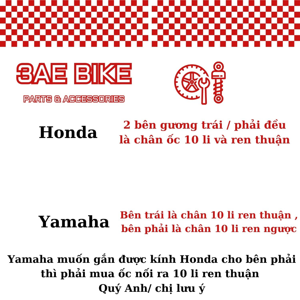 Kính chiếu hậu xe HONDA SH Mode Inox ZIN VN