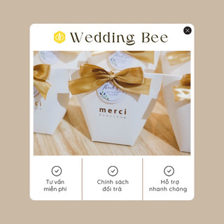 Set 50 hộp quà cưới Merci cao cấp - Quà cám ơn tiệc  cưới - Quà tặng sự kiện - Hộp quà tặng - Hộp giấy