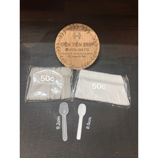 Set 50 thìa nhựa sữa chua dùng 1 lần