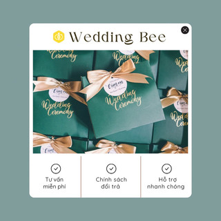Set 30 hộp quà cưới cao cấp Wedding Ceremony kèm ruy băng - Quà cám ơn tiệc cưới - Quà sự kiện - Hộp quà tặng - Hộp gấy