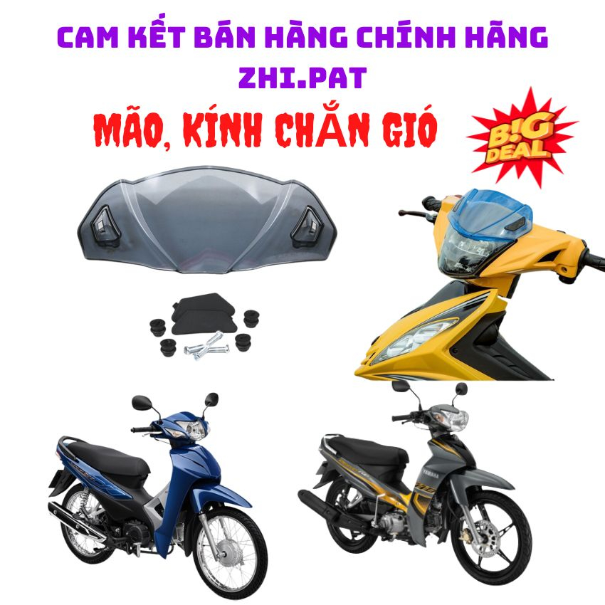 Kính chắn gió Zhipat cho Exciter 150/135, Wave A 110/100, Wave RSX, WINNER/WINER X