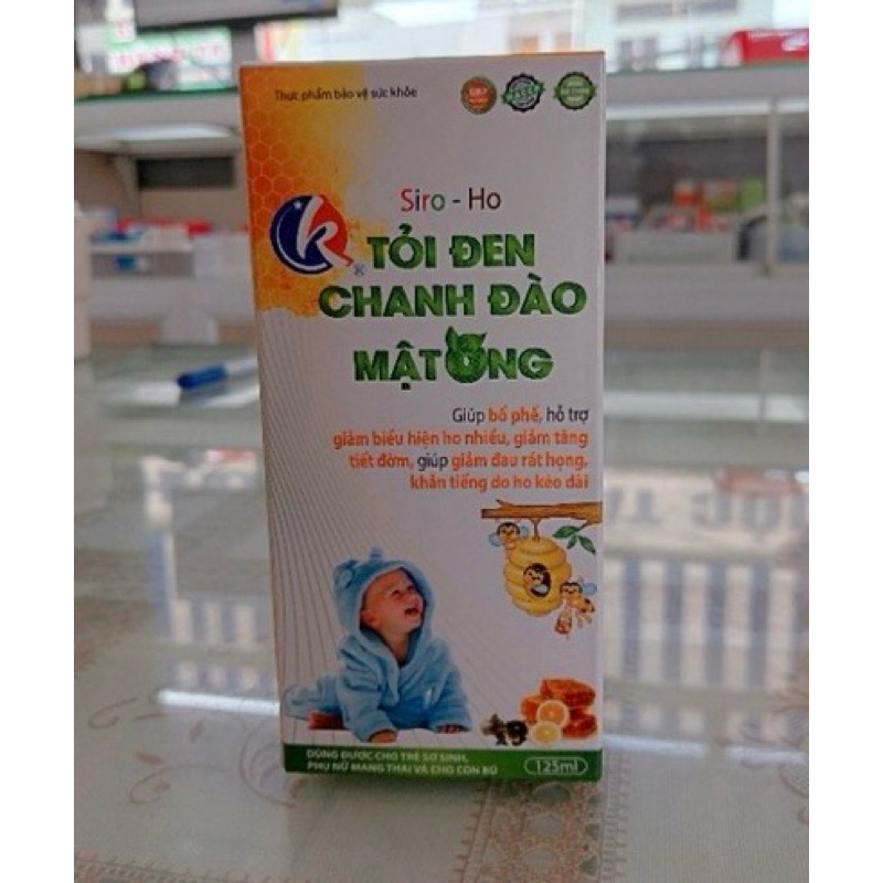 SIRO TỎI ĐEN CHANH ĐÀO MẬT ONG
