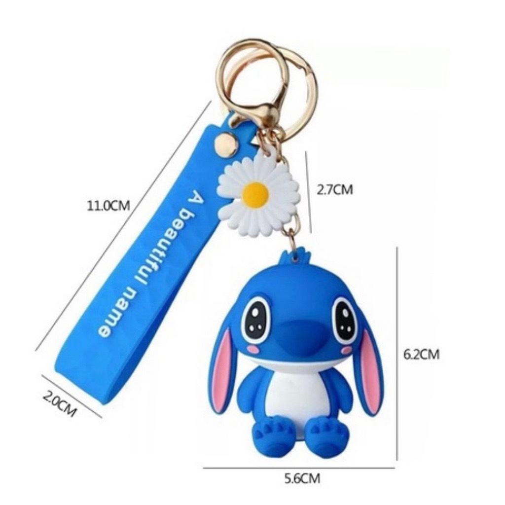 Móc Chìa Khóa Silicon Hình Stitch Hoạt Hình Dễ Thương