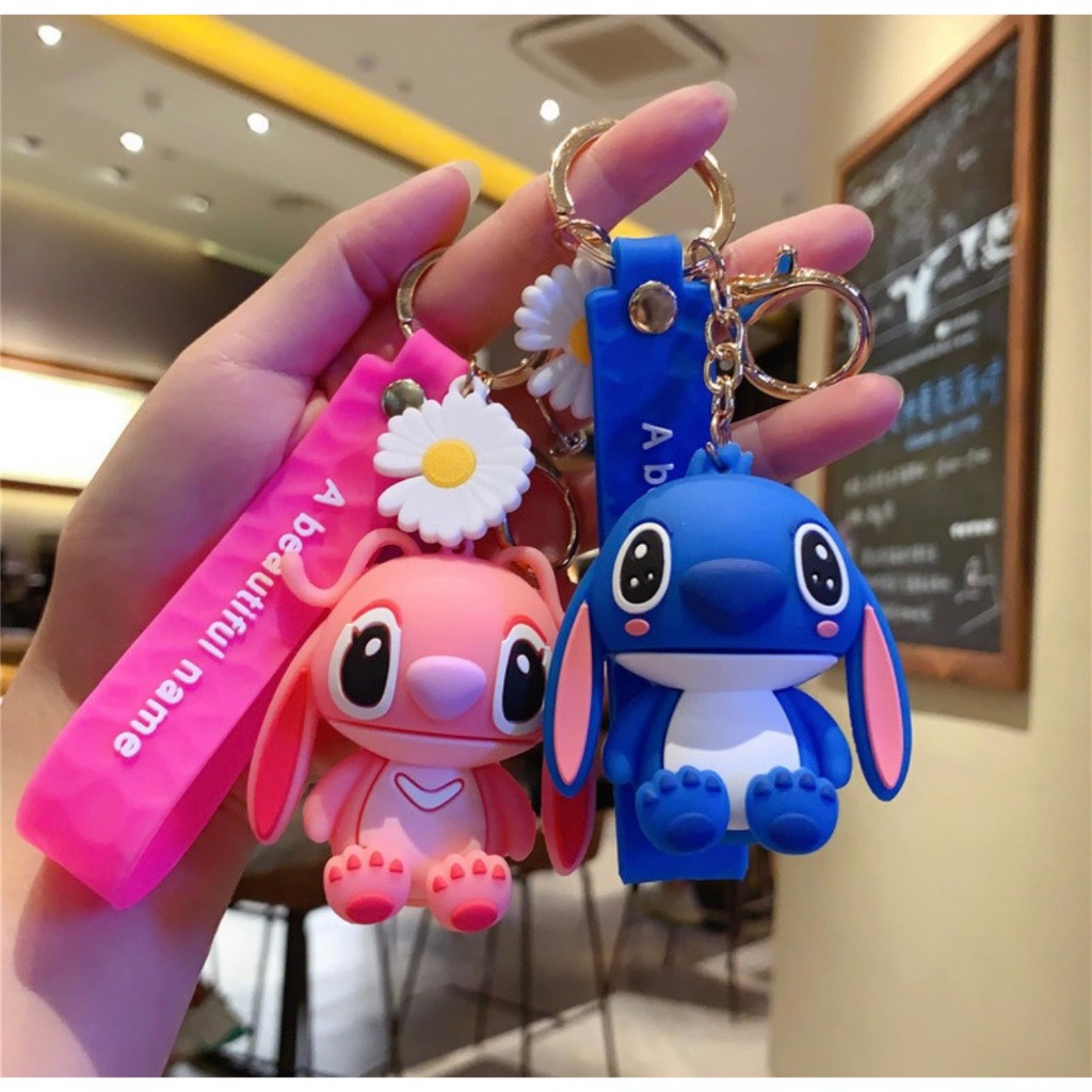 Móc Chìa Khóa Silicon Hình Stitch Hoạt Hình Dễ Thương