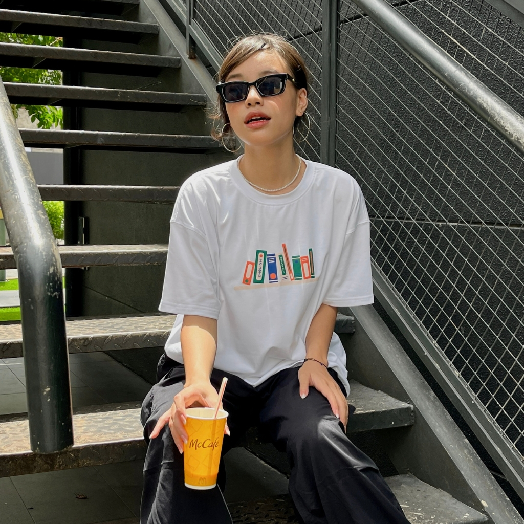 Áo thun DLL Casual tee in họa tiết, áo phông unisex bam nữ basic freesize