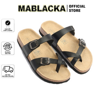 Dép birken đế trấu quai ngang 2 khoá nam nữ thời trang mablacka - tr05