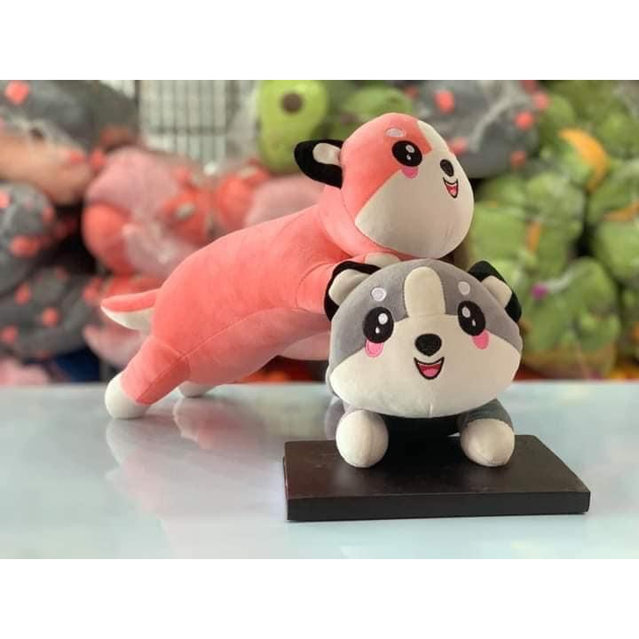 Mèo Husky Bông Chất Liệu Lông Nhung Mềm Mịn Co Dãn 4 Chiều Gấu Bông Mèo Husky Đáng Yêu