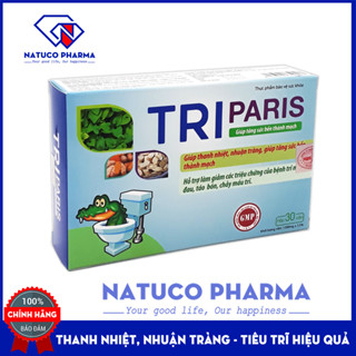 Viên uống Trĩ - Paris - thành phần thảo dược giúp thanh nhiệt, nhuận tràng, tiêu trĩ, giảm táo bón - Hộp 30 viên