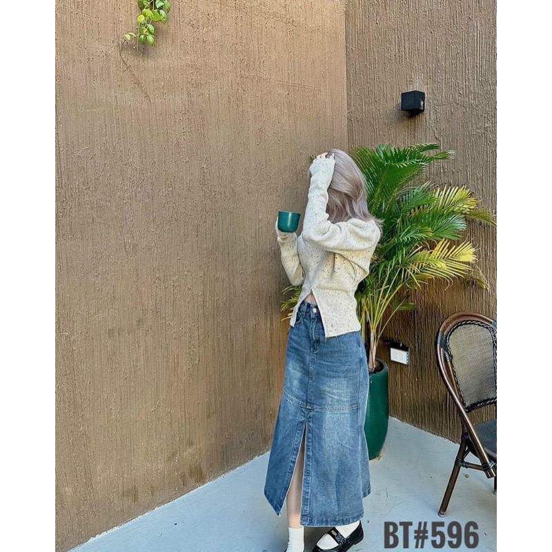 HOT HIT CHÂN VÁY JEANS DÀI XẺ DÁNG ĐUOI CÁ - ảnh thật trải sàn