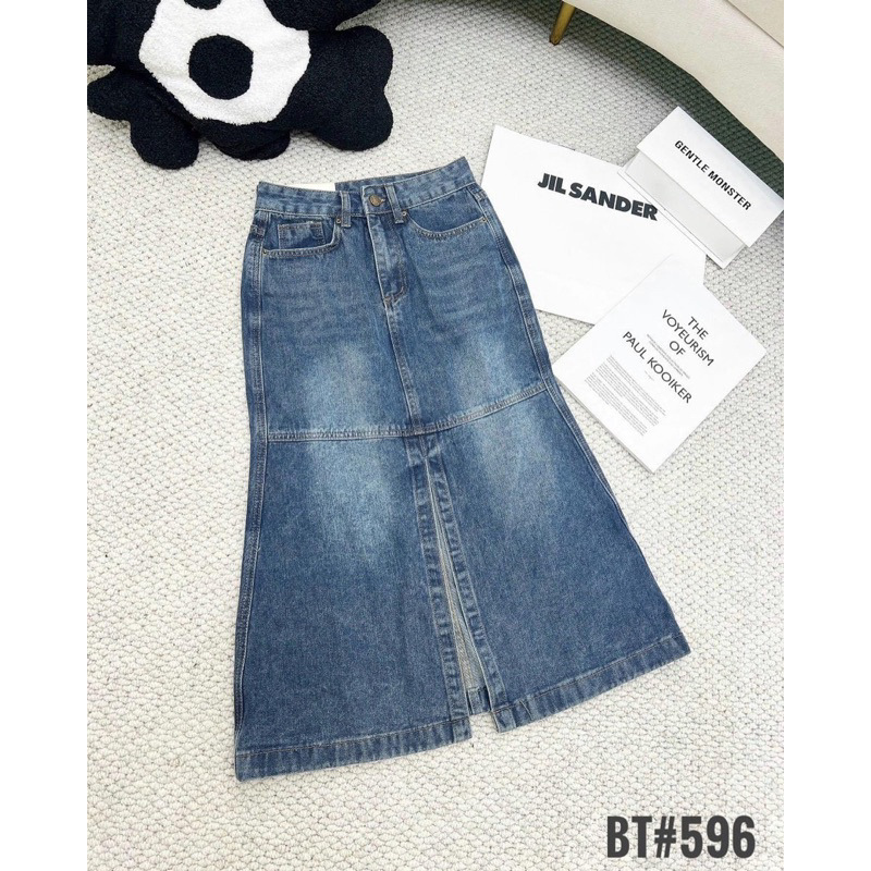 HOT HIT CHÂN VÁY JEANS DÀI XẺ DÁNG ĐUOI CÁ - ảnh thật trải sàn