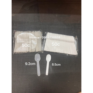 Set 50 thìa nhựa sữa chua dùng 1 lần tiện dụng