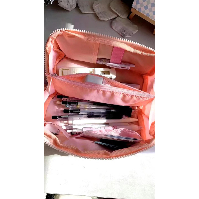 Túi Đựng Viết Kích Cỡ Lớn Màu Pastel Dễ Thươn TB005