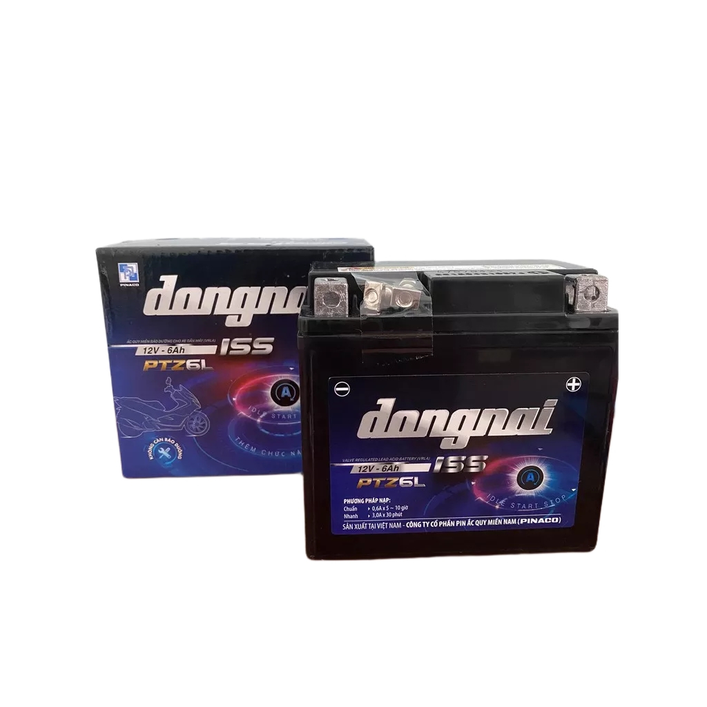 Bình Ắc Quy Khô PiNaCo Đồng Nai Chính Hãng PTZ6L,12V - 6Ah dùng cho các dòng xe Lead ,Vision 125,ABL125,SH Mode, SH Viêt